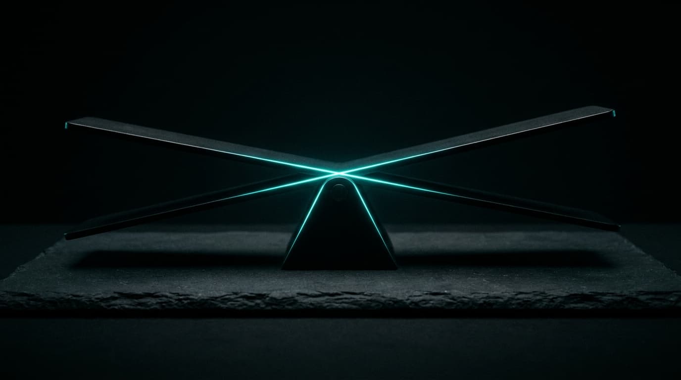 A perfectly balanced matte-black seesaw fulcrum on dark slate.